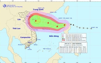 Bão số 11 nhiều khả năng sẽ gây mưa lớn tại Bắc Trung bộ