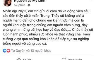 Ngày Nhà giáo Việt Nam 20.11: Người trẻ gửi lời chúc đến thầy cô miền Trung