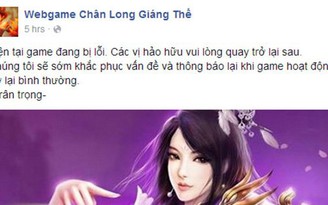 Các game của NPH SGame đồng loạt không truy cập được