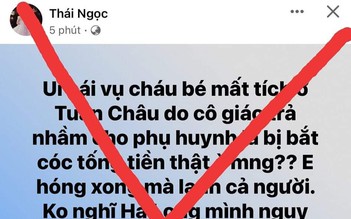 Xác minh người tung tin giả về bắt cóc trẻ em tại Hạ Long