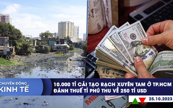 CHUYỂN ĐỘNG KINH TẾ ngày 25.10: Chi gần 10.000 tỉ cải tạo rạch Xuyên Tâm | Đánh thuế tỉ phú thu về 250 tỉ USD