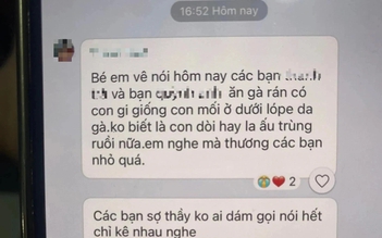 Phụ huynh nghi cơm bán trú có 'con lạ' trong đùi gà