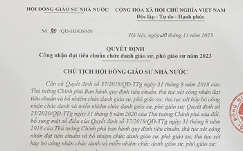 Công nhận 630 nhà giáo đạt chuẩn giáo sư, phó giáo sư đợt xét 2023