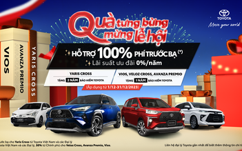 Tậu xe Toyota đón tết: ưu đãi 100% lệ phí trước bạ và quà tặng hấp dẫn