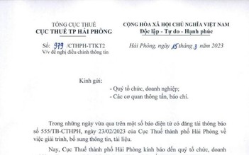 Thu hồi thông báo rà soát việc sử dụng hóa đơn GTGT của 18 doanh nghiệp