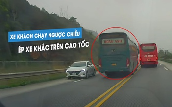 Xe khách chạy ngược chiều, ép xe khác vào sát lề trên cao tốc: Phải phạt nghiêm!