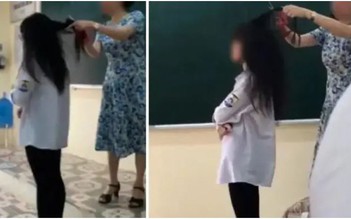 Cô giáo nhận sai sau khi clip cắt tóc nhuộm light của nữ sinh lan truyền