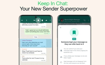 WhatsApp cho phép lưu tin nhắn