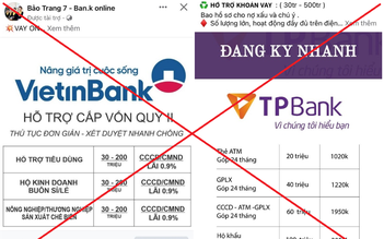 Bộ Công an cảnh báo mạo danh ngân hàng cho vay lãi suất thấp để lừa đảo