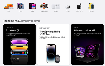 Những tiện ích có trên Apple Store trực tuyến
