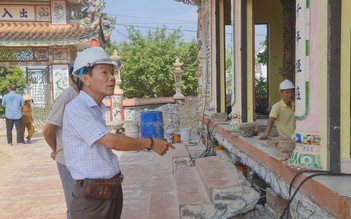 Nhà thờ họ gần 1.500 tấn tại Huế bị nghiêng lún, nhờ ‘thần đèn’ ra tay
