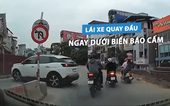 Ô tô con quay đầu ngay dưới biển cấm: Tài xế cố tình 'ngó lơ' luật!