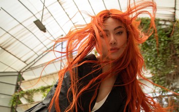 Á hậu Kim Duyên khác lạ với mái tóc màu cam cháy