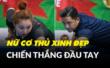 Nữ cơ thủ xinh đẹp hài lòng với chiến thắng trước bình luận viên Trí Viễn