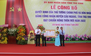 Thêm 2 huyện của Trà Vinh đạt chuẩn nông thôn mới