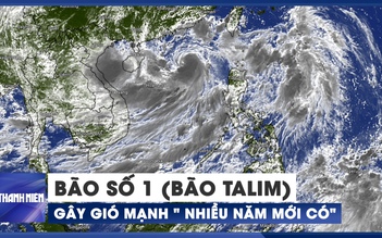 Bão số 1 tiến gần Việt Nam, dự báo gió giật cấp 14 khi vào vịnh Bắc Bộ