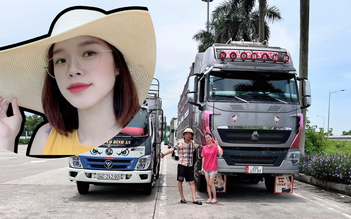 Nữ tài xế Gen Z xinh đẹp lái xe tải nặng màu hồng: Ôm đèo phụ nữ cũng làm được