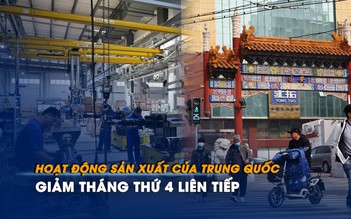 Hoạt động sản xuất của Trung Quốc giảm tháng thứ 4 liên tiếp