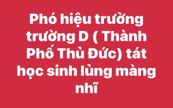 Hiệu phó một trường THPT tát học sinh vì hút thuốc lá