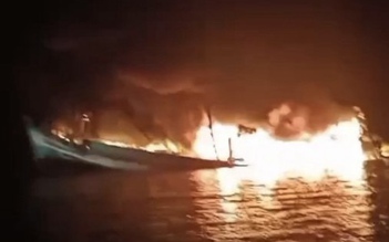 Điều tra vụ tàu cá bị ném bom xăng gây cháy và chìm trên biển Cà Mau