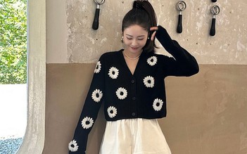 Quý cô công sở xúng xính áo cardigan vào ngày lạnh