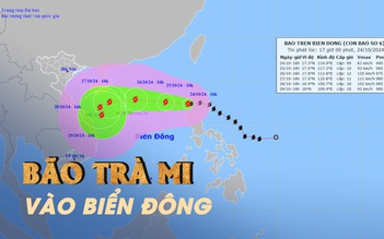 Bão Trà Mi (bão số 6) đã đi vào Biển Đông