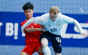 Ghi 2 bàn trong 2 phút cuối, U.19 futsal Việt Nam thắng sốc trước Nga