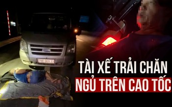 HY HỮU: Tài xế trải chăn ngủ qua đêm trên cao tốc Vĩnh Hảo - Phan Thiết