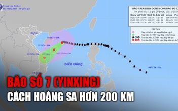 Bão số 7 (Yinxing) còn cách Hoàng Sa hơn 200 km