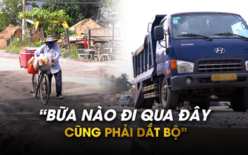 'Bẫy' chi chít trên đường Lò Lu, người dân chỉ dắt bộ, không dám chạy xe