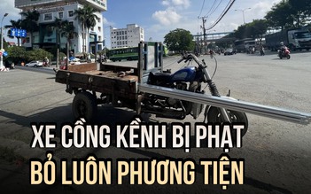 Nan giải xử lý xe chở cồng kềnh: Chủ bỏ phương tiện, không nộp phạt