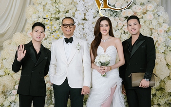 Hà Trí Quang cùng bạn đời đến mừng Hoa hậu Khánh Vân lấy chồng