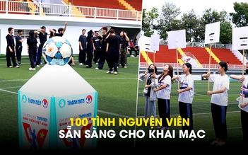 100 tình nguyện viên sẵn sàng cho khai mạc TNSV THACO Cup 2025