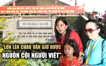 Việt kiều đưa con dâng hương vua Hùng: ‘Lớn lên cháu vẫn giữ nguồn cội người Việt’