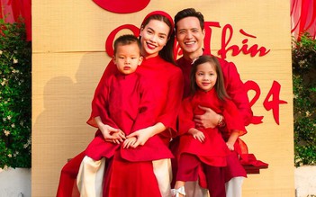 Ngắm loạt gia đình của sao Việt lên đồ chơi tết với áo dài truyền thống