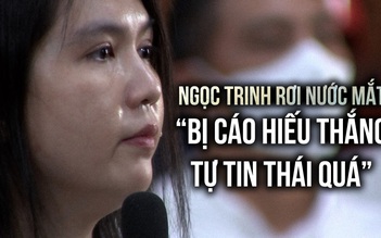 Ngọc Trinh rơi nước mắt: ‘Xem trên mạng thấy thích nên bị cáo hiếu thắng’