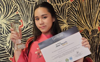 Nữ sinh Việt 16 tuổi được vinh danh cùng Á hậu Hoàn vũ 2021 ở Ý