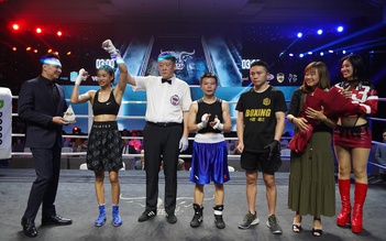 Võ sĩ 19 tuổi Linh Chi thắng đối thủ Trung Quốc tại sự kiện boxing quốc tế
