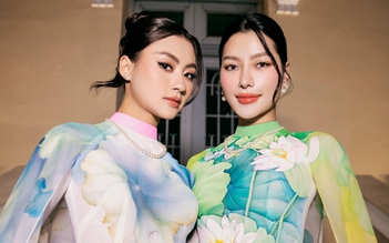 Hơn 10 hoa hậu, á hậu trình diễn bộ sưu tập áo dài mới của Trung Đinh