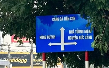 Cư dân mạng bức xúc với biển chỉ dẫn sai chính tả ở Thái Bình