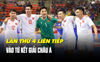 Đội tuyển futsal Việt Nam vào tứ kết giải châu Á: Chờ thành tích đến World Cup lần thứ 3 liên tiếp