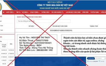 Cảnh báo mạo danh công ty mua bán nợ để lừa đảo