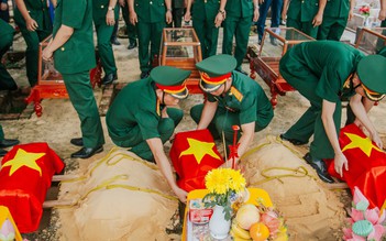 Quảng Bình: Tổ chức truy điệu, an táng 16 hài cốt liệt sĩ quy tập tại Lào