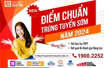 Điểm chuẩn trúng tuyển sớm vào ĐH Duy Tân đợt 1 năm 2024