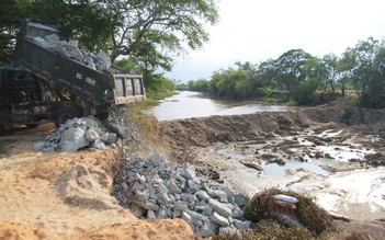 Ninh Thuận: Tập trung khắc phục vụ vỡ đập dâng trên sông Lu 2