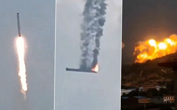 Xem tên lửa Trung Quốc rơi trong sự cố thử nghiệm
