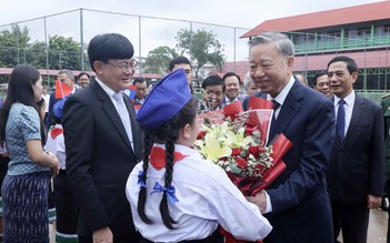 Chủ tịch nước Tô Lâm thăm Trường song ngữ Lào - Việt Nam