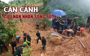 Cận cảnh cứu nạn nhân trong vụ sạt lở vùi lấp xe khách ở Hà Giang