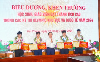 Hải Phòng thưởng 500 triệu đồng cho học sinh đoạt HCV Olympic sinh học quốc tế