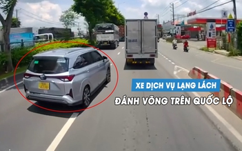 Tài xế lái xe dịch vụ đánh võng như 'rắn trườn' trên quốc lộ: Cần phạt nghiêm